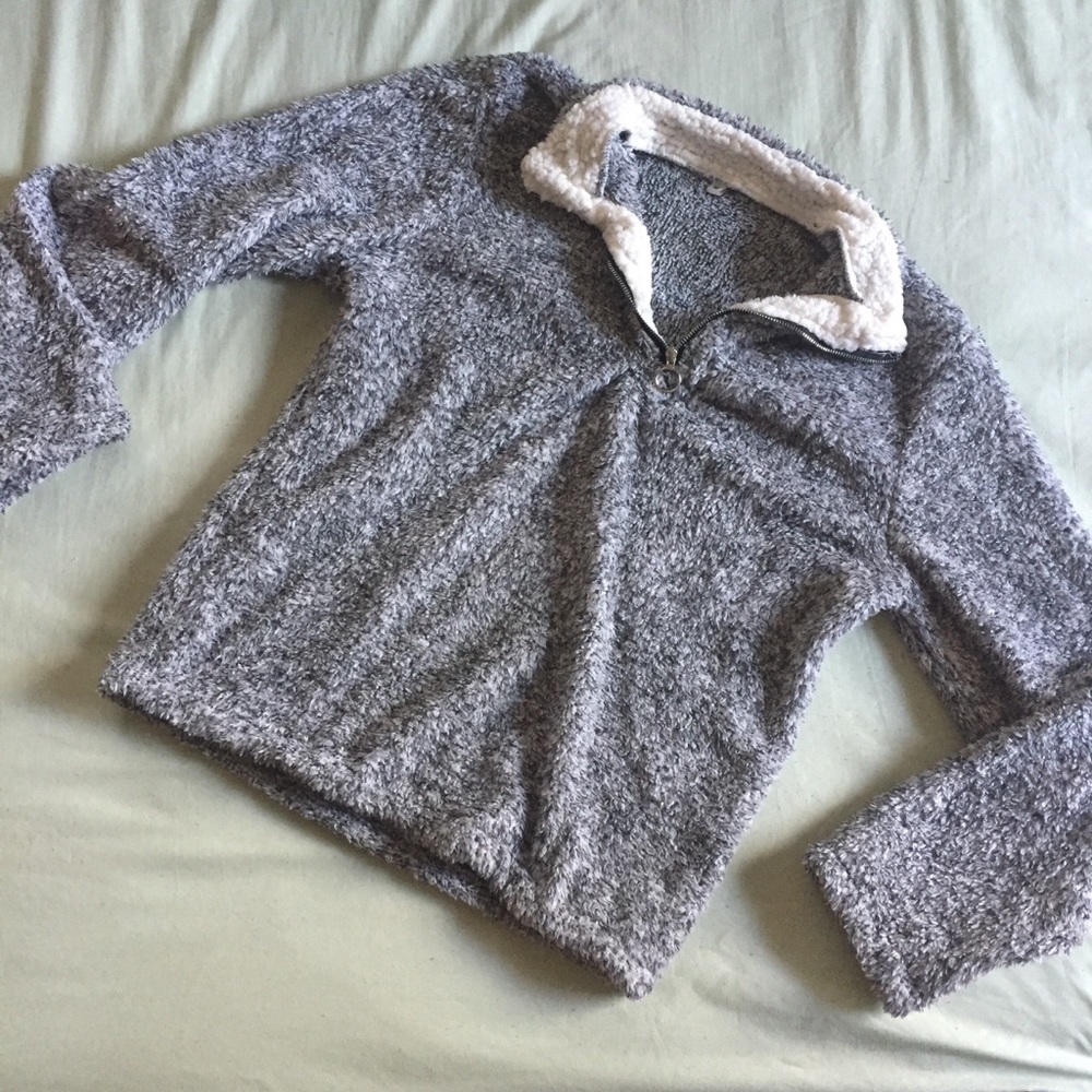 Fleece sherpa pullover